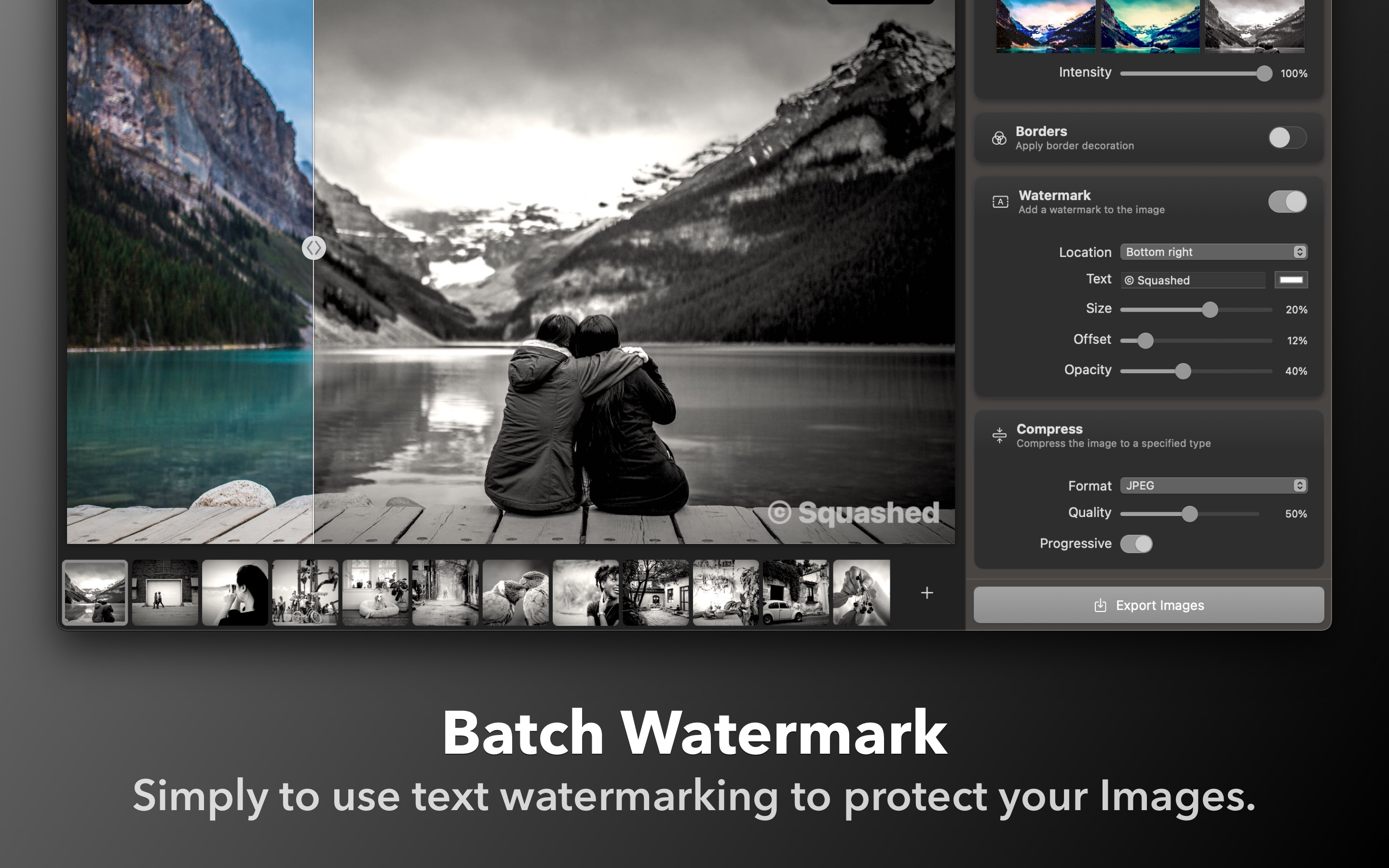 Squash 3 for macOS Batch Watermark Images